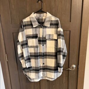Boutique 9 Black and White Plaid Shirt